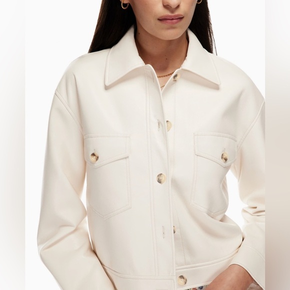 NWT Wilfred Autumn Shirt Jacket Vegan Leather colour Birch size L - Picture 2 of 12